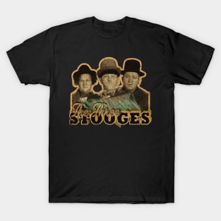 the three Stooges comedy//- vintage retro art T-Shirt